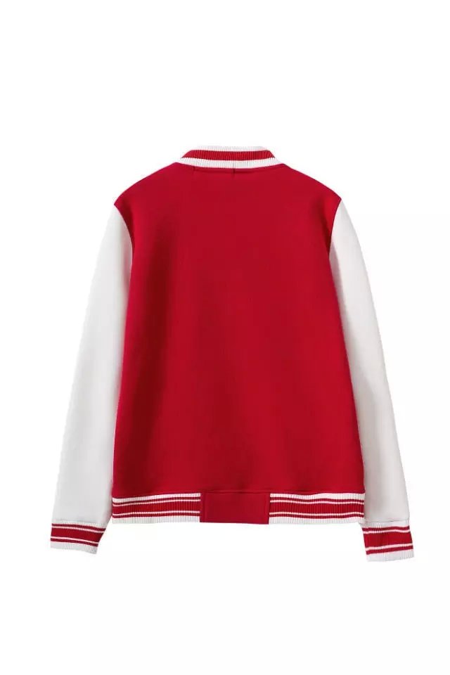 Fashion Women baseball Jacket Red Letter Embroidery button Pocket Casual Long sleeve sports brand mujer