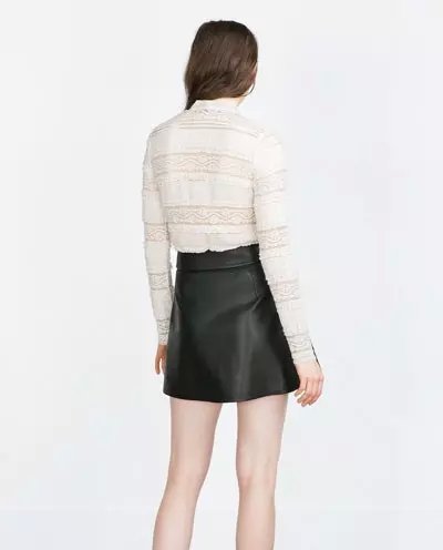 Fashion women black Faux Leather A-Line mini Skirt button high waist elegant classic casual saias feminina faldas jupe