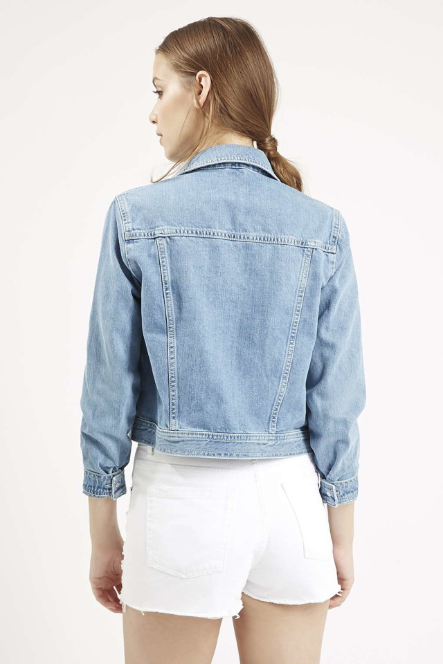 Fashion women elegant Light blue denim Jacket Jeans School Style coat pockets outwear casual brand tops