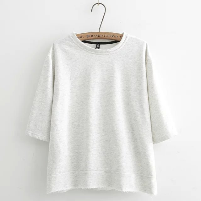 Fashion Women white sport Short pullovers shirts Casual Half Sleeve Knitted brand sweatshirts Hoodie