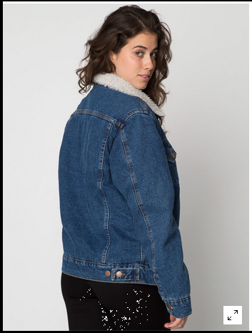 Fashion Women Winter Thick warm blue Denim pocket cotton Parkas turn-down collar long sleeve button Casual brand coat