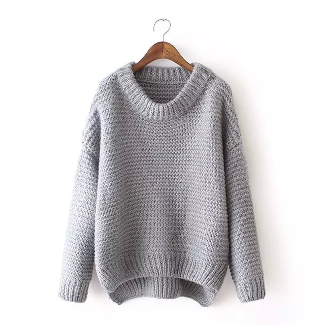 Knitting sweaters for Women Winter Fashion Pink Pullover long Sleeve O-neck batwing sleeve Casual Outwear vogue