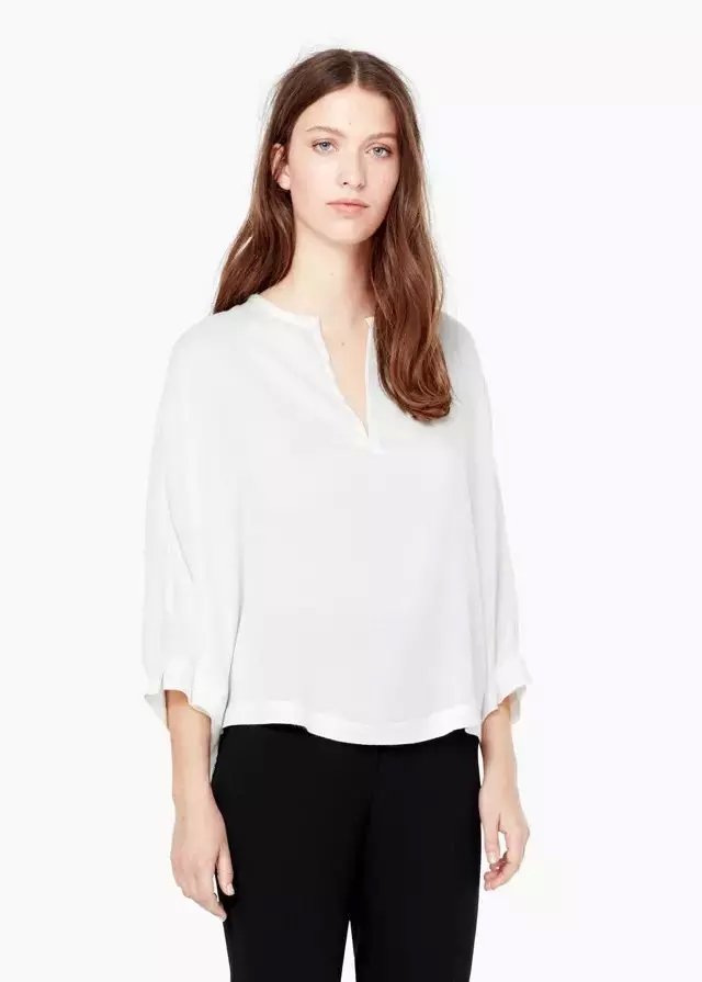 New Fashion Women white floral bird print blouses shirt Three Quarter sleeve v-neck casual brand designer female tops