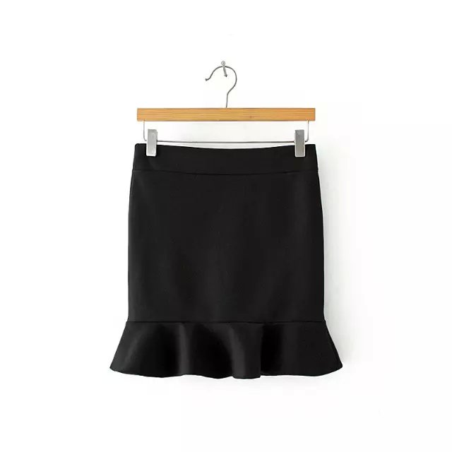 Skirts for Women Autumn Fashion sexy Black stratch Elastic waist casual brand mini Trumpet skirt feminino femme