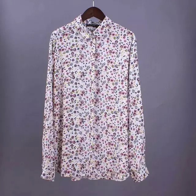 Women fashion elegant Floral print blouses vintage turn-down collar button shirt work wear plus size casual brand tops
