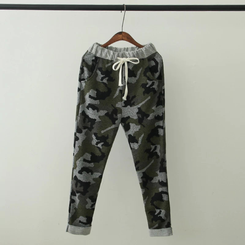 Women harem Pants Fashion Couple Camouflage Print Drawstring elastic waist Pocket Trousers Casual brand hip hop sport