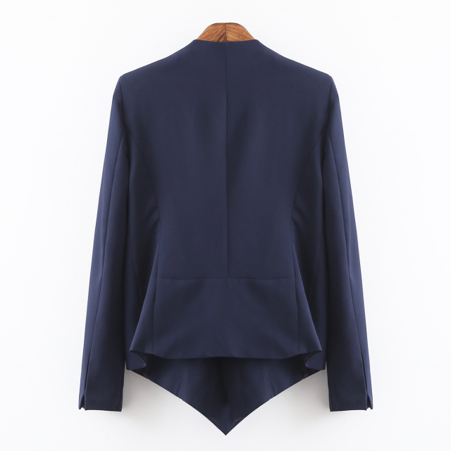 Autumn Fashion women Navy Blazers long sleeve Zipper suit basic jackets Brand blaser feminino womenswear female