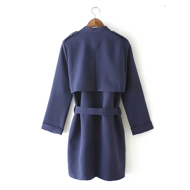 Fashion Autumn elegant Belt trench coat for women long coats Casual brand windbreaker female cloak