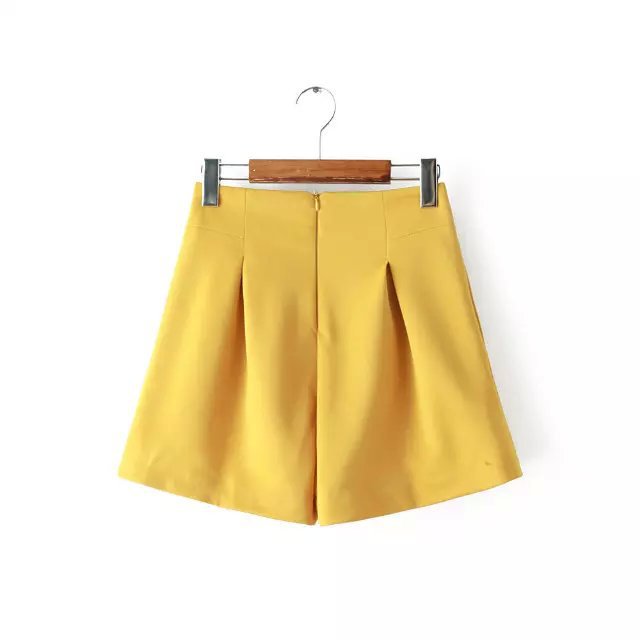 Fashion Ladies Elegant Bow Black Yellow Skirt Shorts For Women Casual Brand Female Short Feminino Mujer