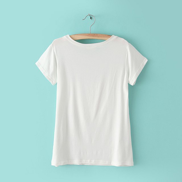 Fashion Women gray Cute Letter olw Print basic cotton T-shirt short sleeve O-neck casual brand shirts