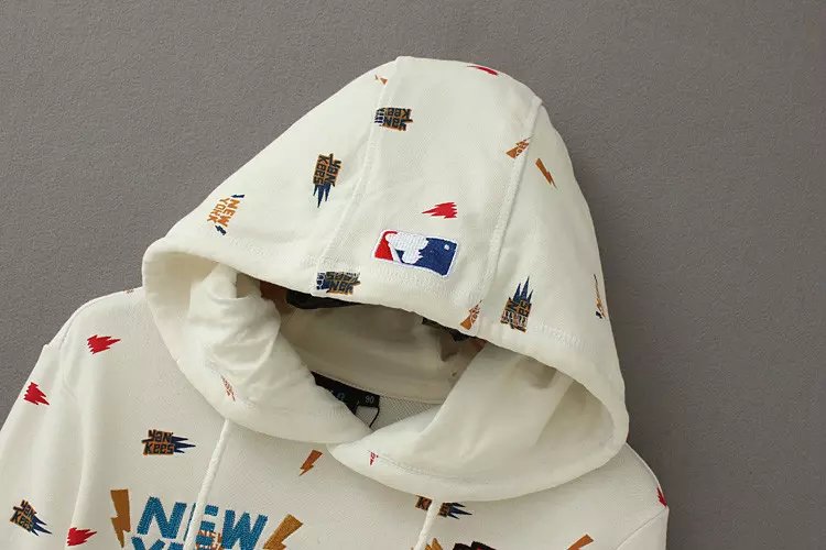 Fashion women hooded Drawstring Baseball clothes Pullover New York print Embroidery pocket hoodies Sweatshirt Casual brand
