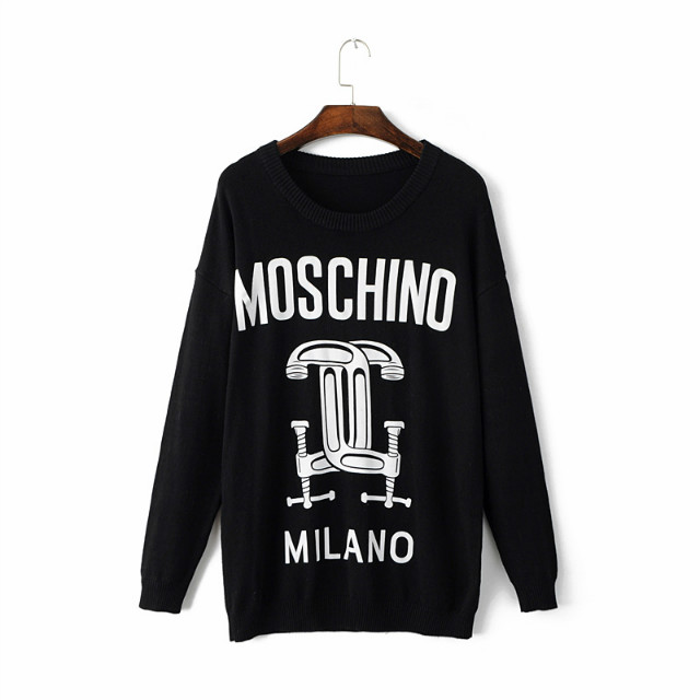 Fashion women winter thick warm Knitted sweater Letter pattern sport mini Dress black batwing Sleeve O-neck Casual brand