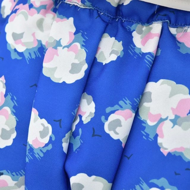 Summer Fashion women Blue sky white clouds Print waist elastic skirt shorts For Female casual Women short mujer