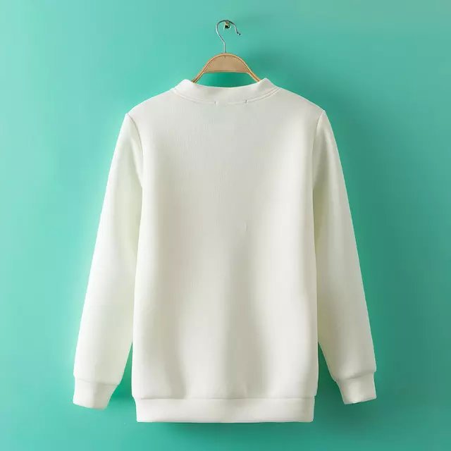 Women Baseball Sweatshirts Autumn Fashion Cartoon Pattern Pullover knitwear long sleeve Casual brand Moletom Feminino
