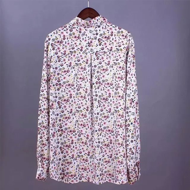 Women fashion elegant Floral print blouses vintage turn-down collar button shirt work wear plus size casual brand tops