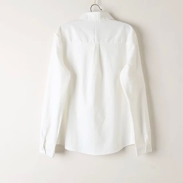 Women fashion elegant Radish Embroidery pocket blouses vintage turn-down collar button shirt work wear casual brand female