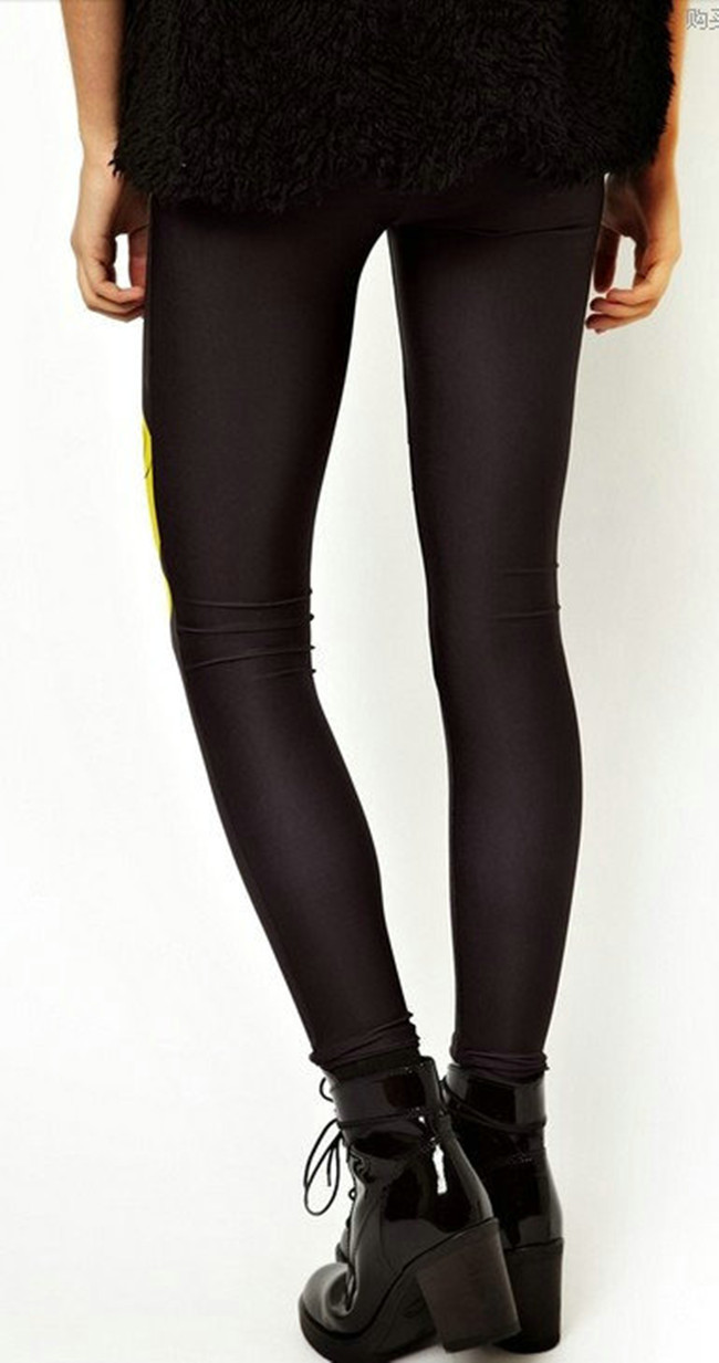 Women Leggings Fashion Autumn Elegant Cartoon Mouse Duck Print Elastic Waist Sport black Pants Trousers Brand Female