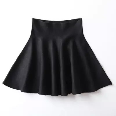Women skirts Fashion Knitting high waist school short flared skirt mini Elastic casual vintage brand winter autumn
