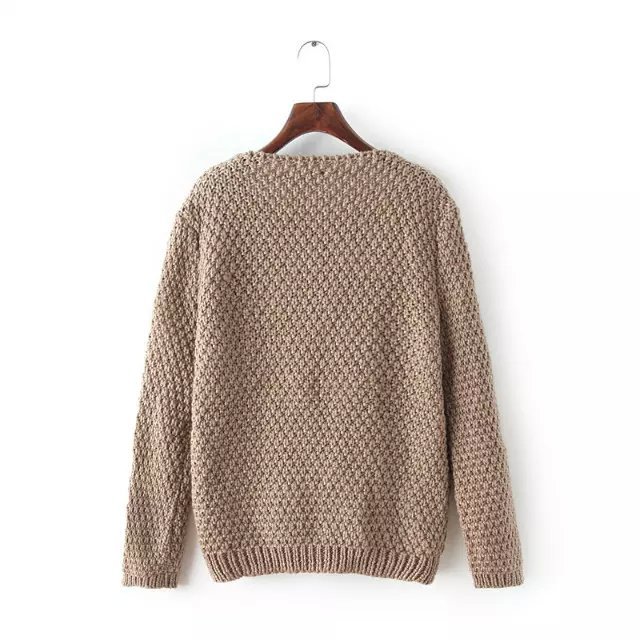 Autumn Fashion women pink vintage Covered Button knitwear Cardigans O neck long sleeve Casual knitted sweaters brand tops