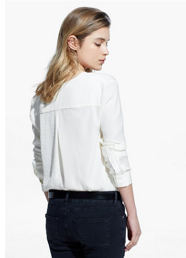 Fashion Office Lady gray Blouse for women Elegant Casual shirts O-neck button side open long sleeve brand quality Tops