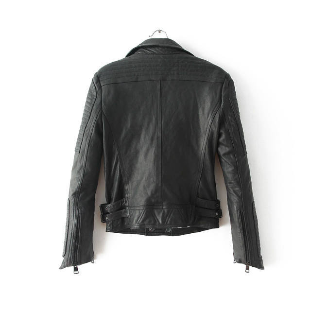Fashion Winter black Faux leathe Turtleneck Short jacket for women Zipper pocket streetwear jaqueta feminina fit plus size