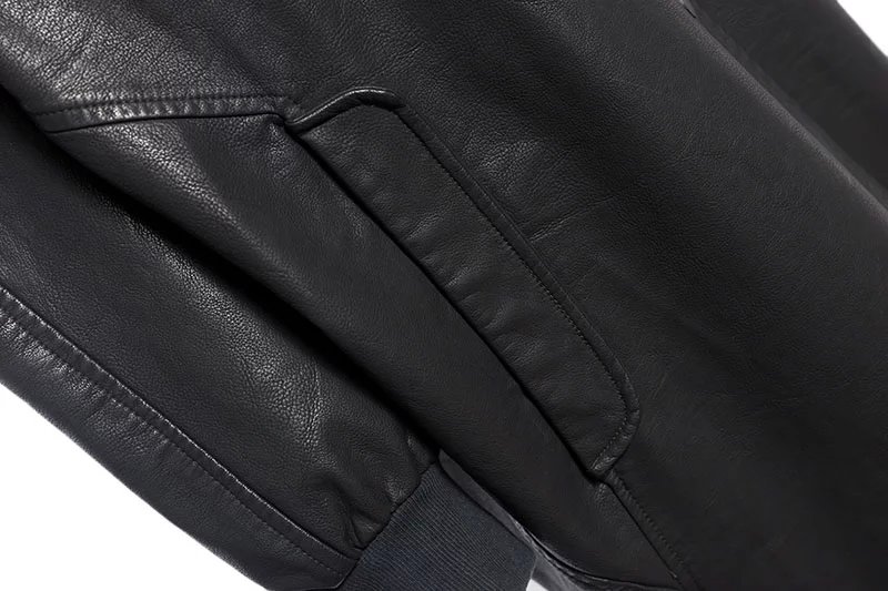 Fashion Women winter European style black Faux leather long jacket coat button side open pocket casual Brand for female