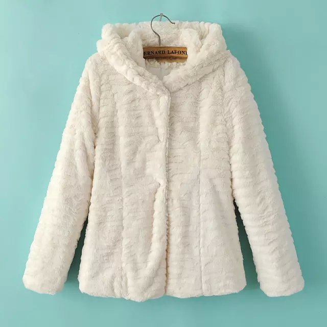 Winter Jacket Women Elegant brown Cotton fur Hooded button Parka Long Sleeve warm Coat Outwear Casual Thick