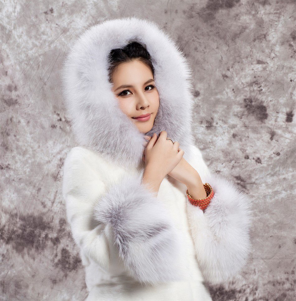 Winter New Women Hooded Female Thicken Warm Jacket Women Faux Fur white button long sleeve coat plus size