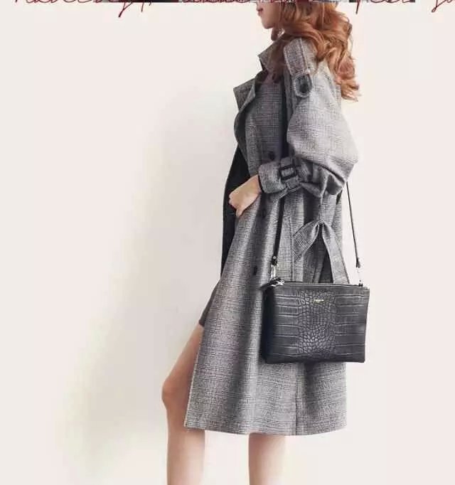 Winter Windbreaker for women Fashion British Style elegant Pocket long trench coat Casual brand