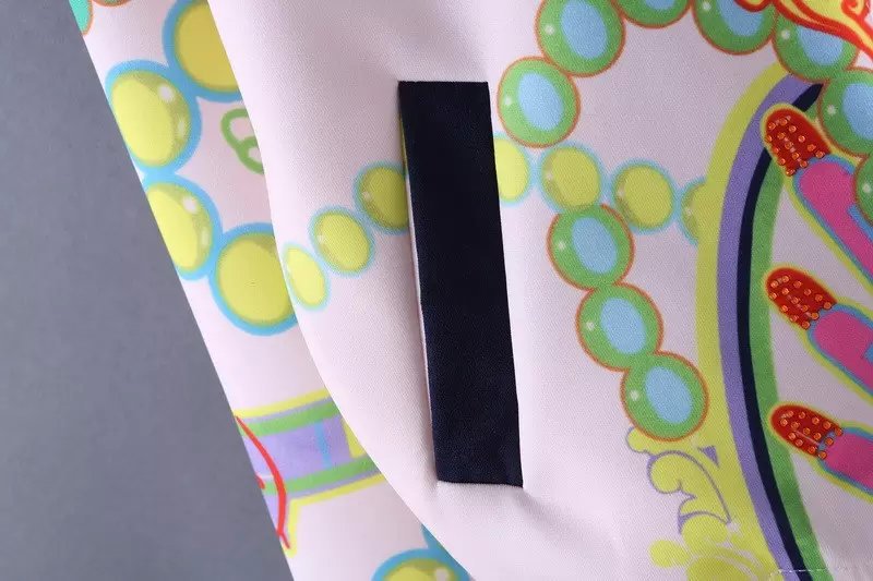 Women baseball jacket Fashion Pink Floral Print Zipper pocket Casual Long sleeve sports brand mujer