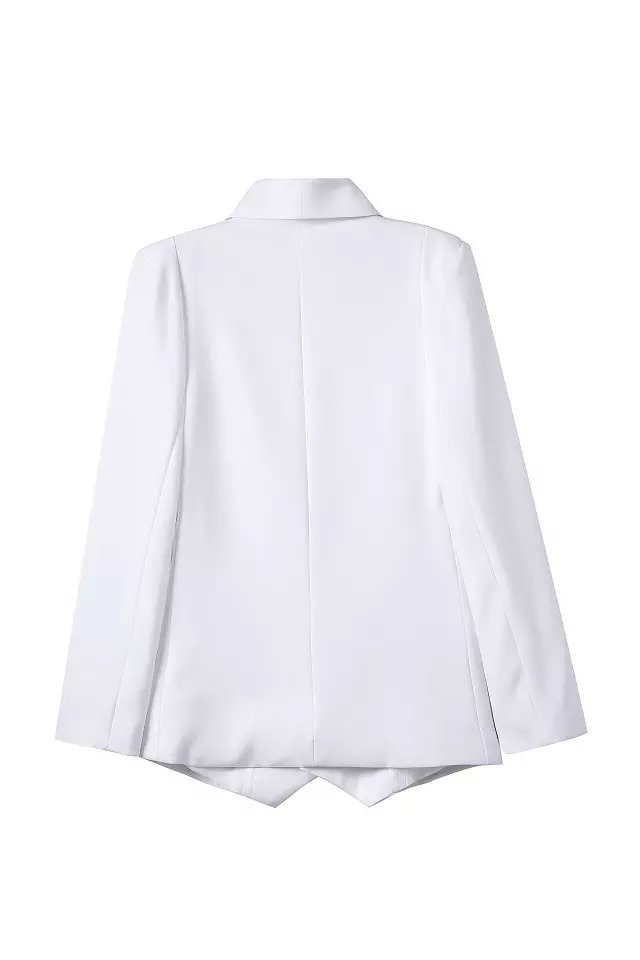 Women blazer jacket fashion long sleeve White Office Lady no Button suit Pocket feminino Female casual brand