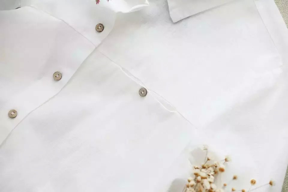 Women Shirt Dress Fashion Double pocket half Sleeve White office Turn-down collar Irregular White casual brand femininos