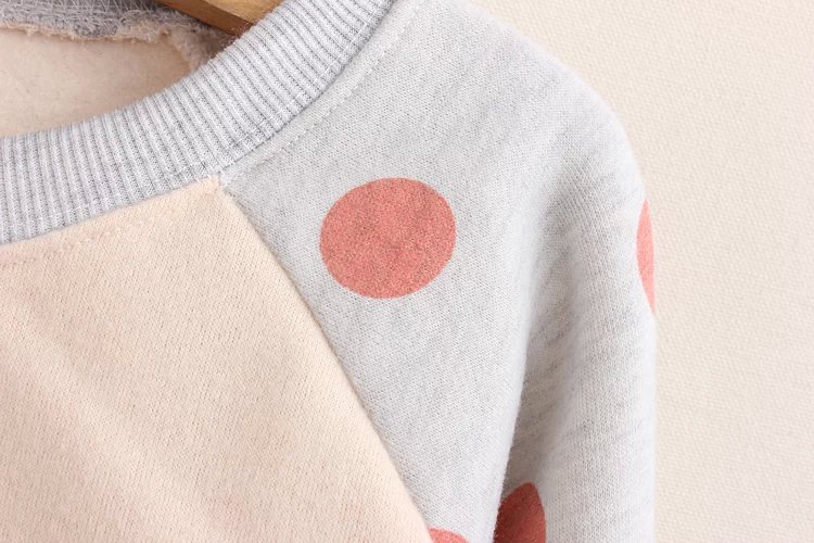 Women sweatshirts Fashion winter elegant cute Dot Cat print Color Matching pullover Casual hoodies long Sleeve O-neck brand