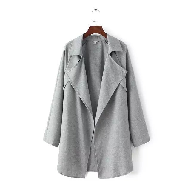 Fashion Autumn Style Office Lady elegant Cotton trench coat for women long coats Casual brand windbreaker female