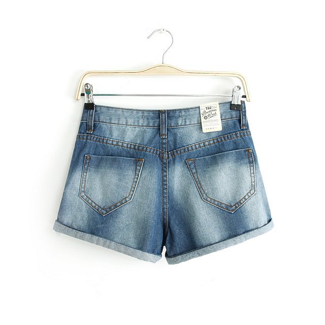 fashion Ladies' Elegant blue denim shorts quality casual Slim brand designer shorts