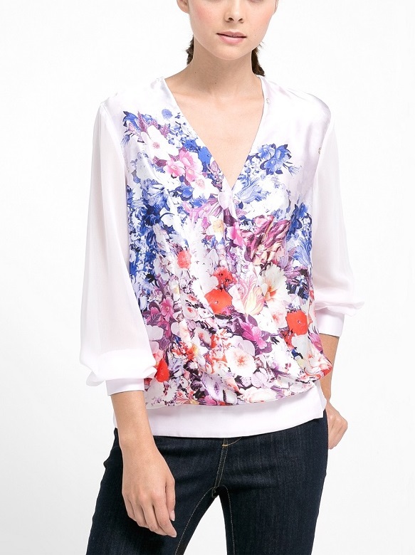 Fashion Ladies' elegant Sweet floral print front cross blouses vintage V neck long sleeve OL shirts casual slim brand tops