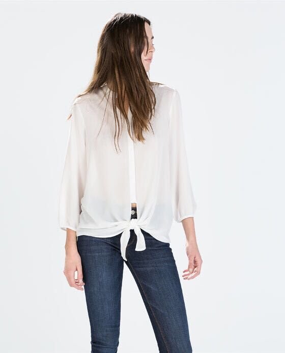 Fashion women brief chiffon bow tie white blouses shirt stand collar vintage blusa feminina