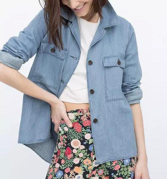 Fashion Women Elegant blue Denim Turn-down collar Jacket Coats Pockets Outerwear Casual brand designer Tops