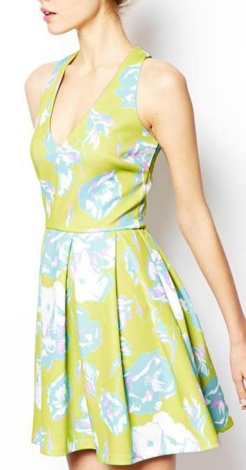 Fashion Women Elegant Pleated Floral print Spaghetti Strap cross backless Dress sleeveless V-neck casual dresses