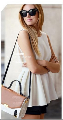 Fashion Women Elegant White Blouse Office Lady O Neck Sleeveless Shirt Casual Brand Tops With Belt