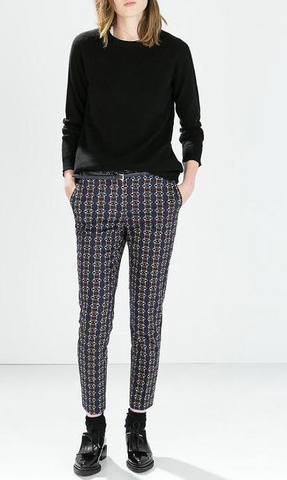 Fashion women's Elegant Chain printing purple suit pants leisure pants with belt pockets slim trousers designer pants