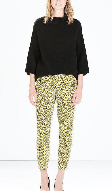 Fashion women's Elegant yellow plaid suit pants leisure pants pockets slim trousers brand designer pants