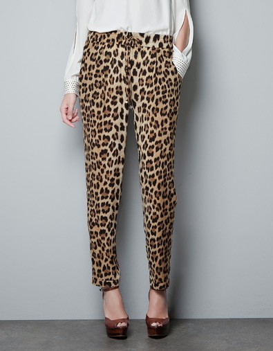 new Fashion women Leopard print pants elegant slim look loose trousers casual leisure brand designer pants S-XXL