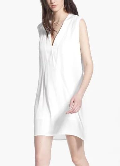 Summer Fashion Women Chiffon Satin V-neck Mini Dresses Sleeveless Side Open Causal Cozy brand dress
