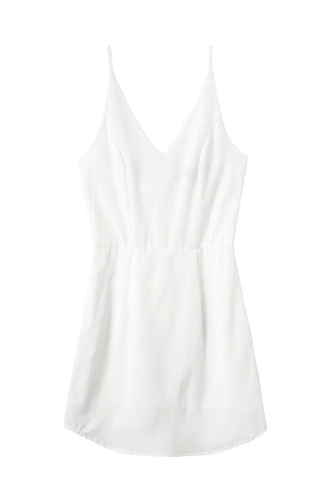 Fashion Women Elegant Spaghetti Strap backless Dress sleeveless V-neck Back Zipper white casual Plus Size dresses