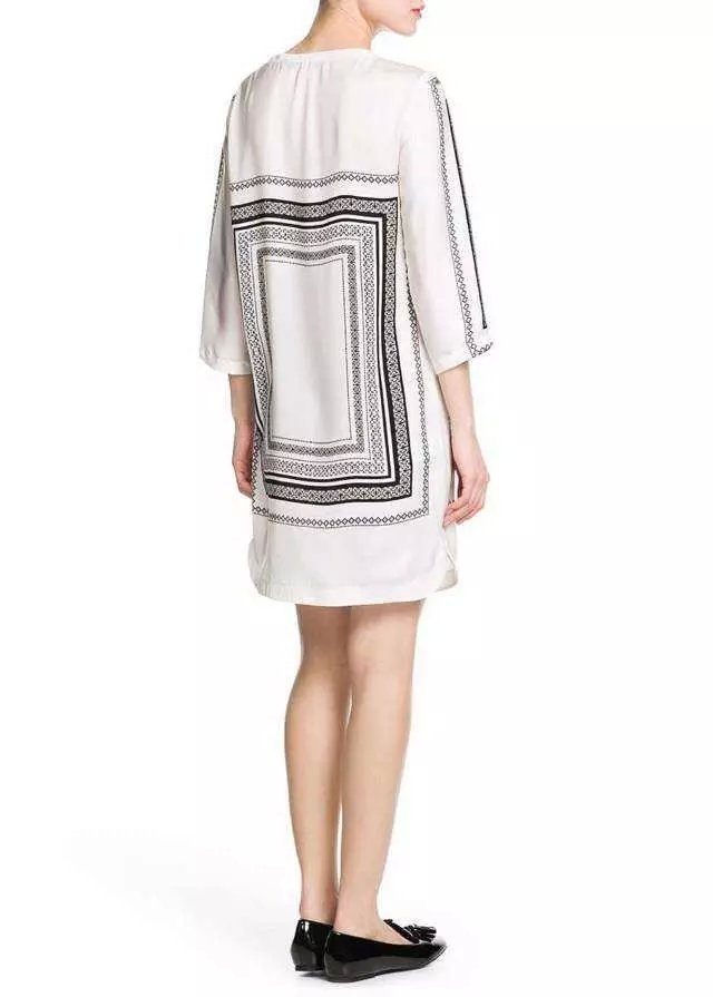 Fashion Women Elegant Square Print mini Dress vintage O neck Three Quarter Sleeve casual slim brand design dress