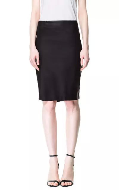 Fashion women sexy Dovetail faux leather black office lady Zipper Skirts casual Fit brand designer saias feminina