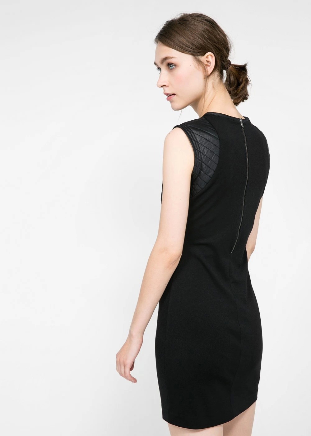 Fashion women vintage elegant zipper black Dress sexy sleeveless o neck causal slim brand dress  04LJ52
