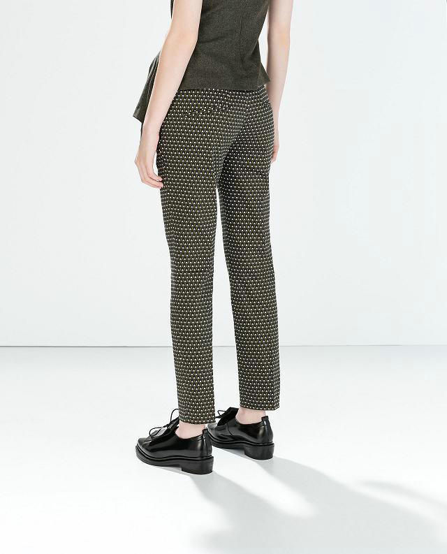 Fashion women's Elegant spliced geometric floral print suit pants leisure pants pockets slim trousers designer pants
