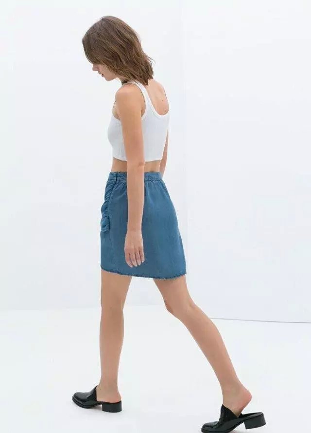 New Fashion Women Vintage Blue Denim Mini Skirts Bow Casual brand designer Plus Size Skirt